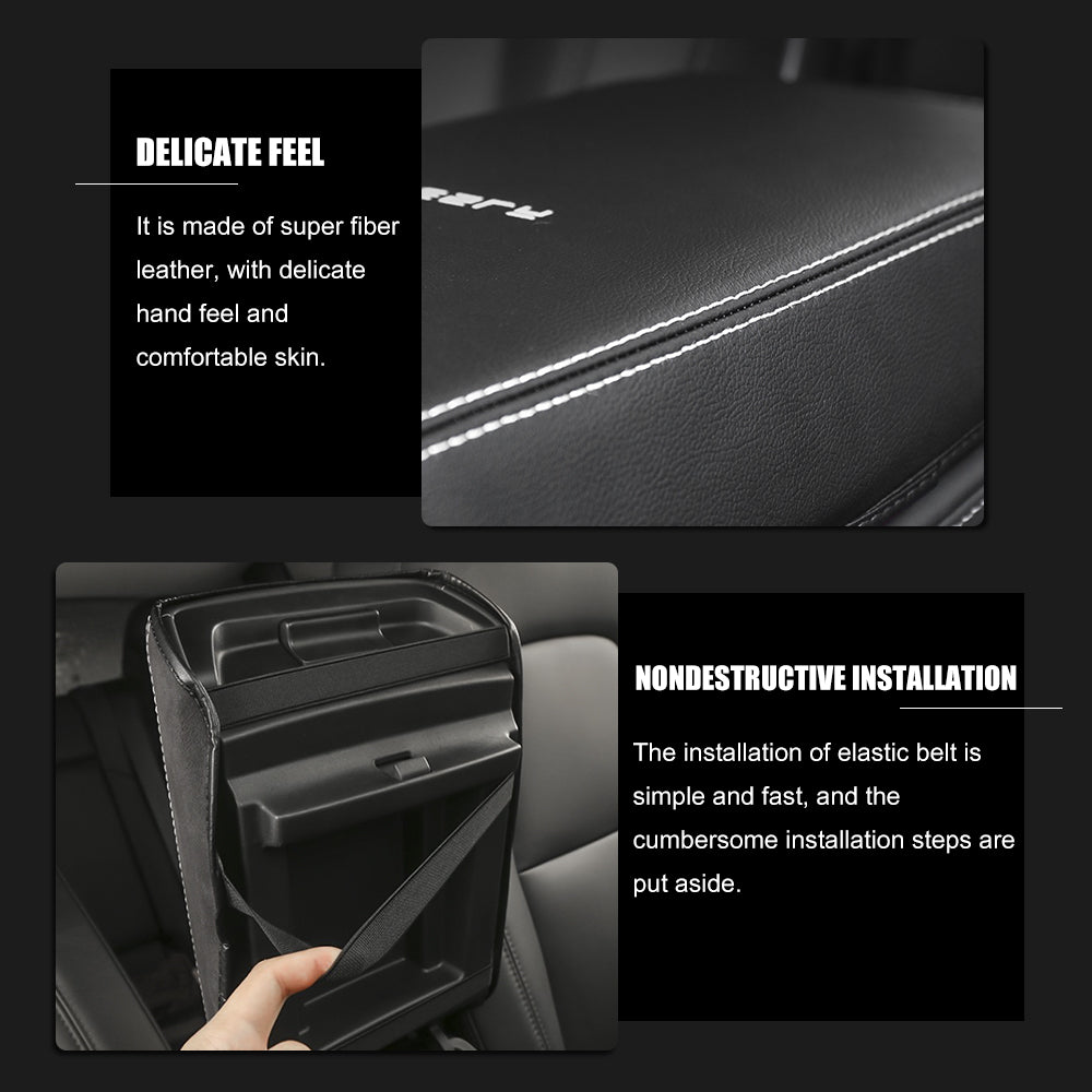 For Tesla Model 3 Model Y Car Armrest Box Protective Cover Central control Armrest Cover Leather Accessories Decoration Interior